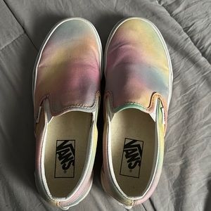 tie dye slip on vans